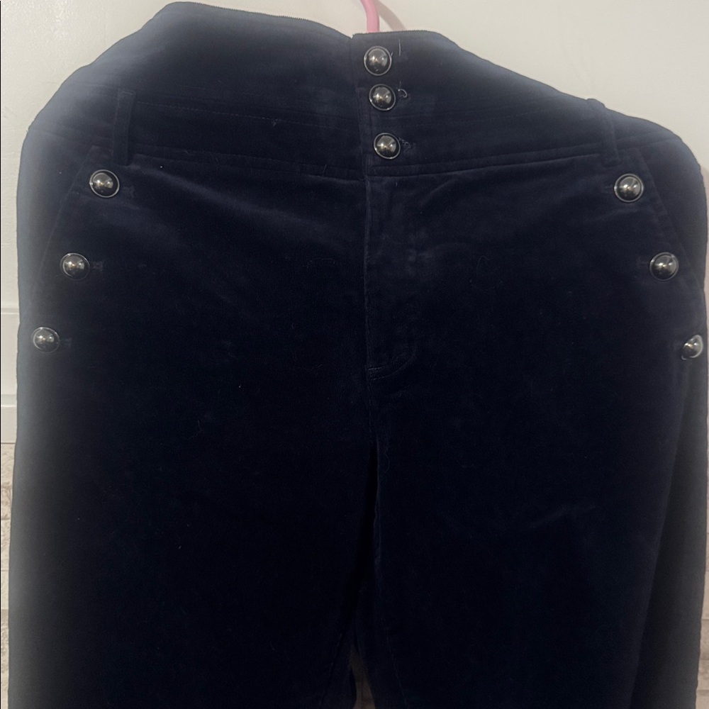 Banana Republic Navy Velvet Trousers